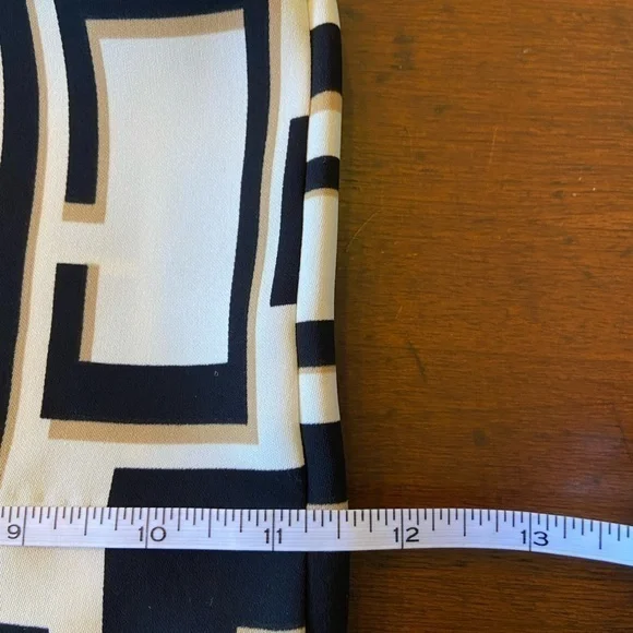 Chicos high waisted black, gold tan cool and flowy pants Chico’s‎ size 0 size 4 - Picture 12 of 13